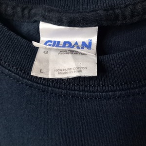 ギルダン　クルーネック　プリントTシャツ　半袖　ヘビーコットン　ハイチ製　L