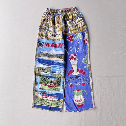 Vintage fabric patchwork remake pants 