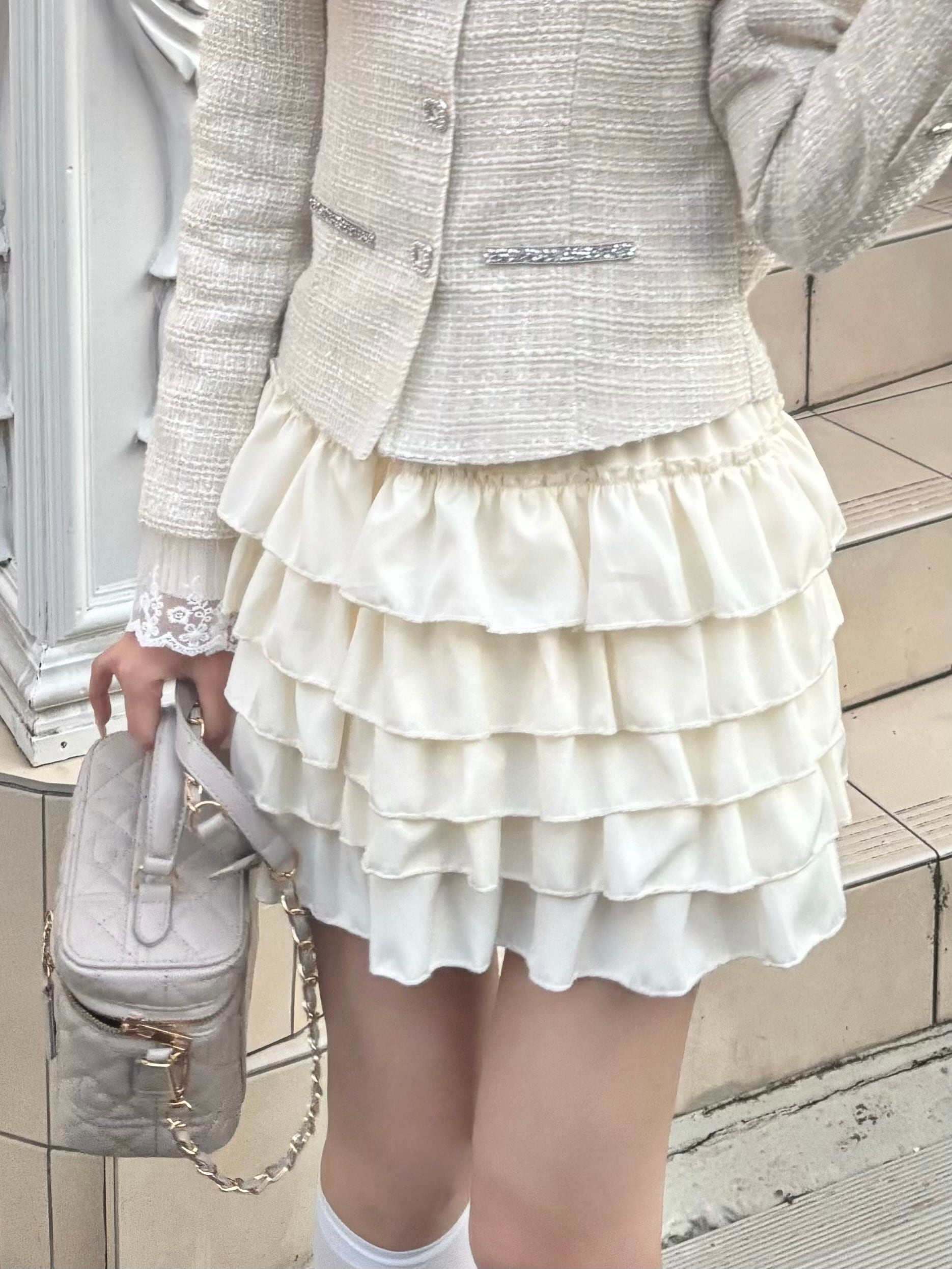 【Renonqle】frill tiered skirt