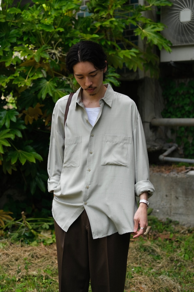 Utah/"phiz" silk nep long sleeve shirt/dead stock