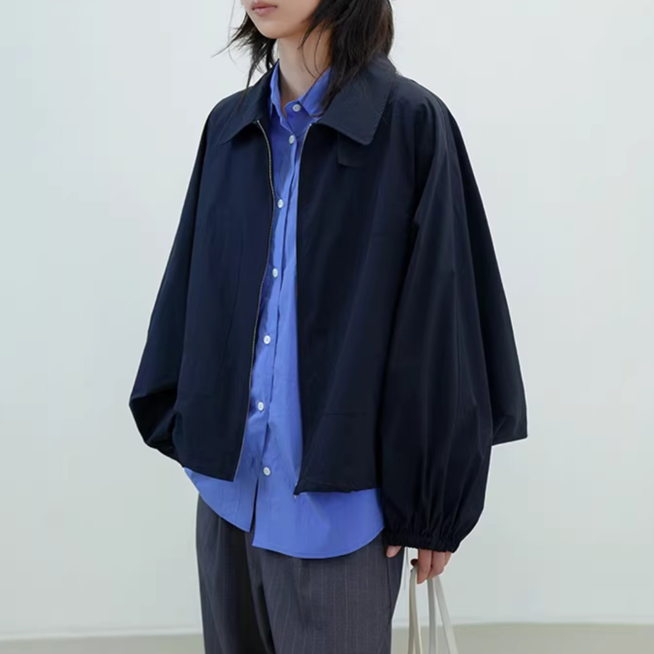 ドローストリング バルーンスリーブ ショート丈 ブルゾン 00152・画像10