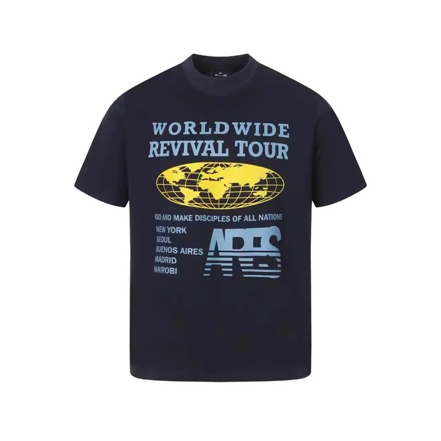 グローバルマップアートプリントTシャツ 2col   R01841