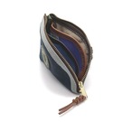 ポケット財布 / Harf & Harf knife-shape pocket wallet /ネイビー ＆ ダークブラウン レザー