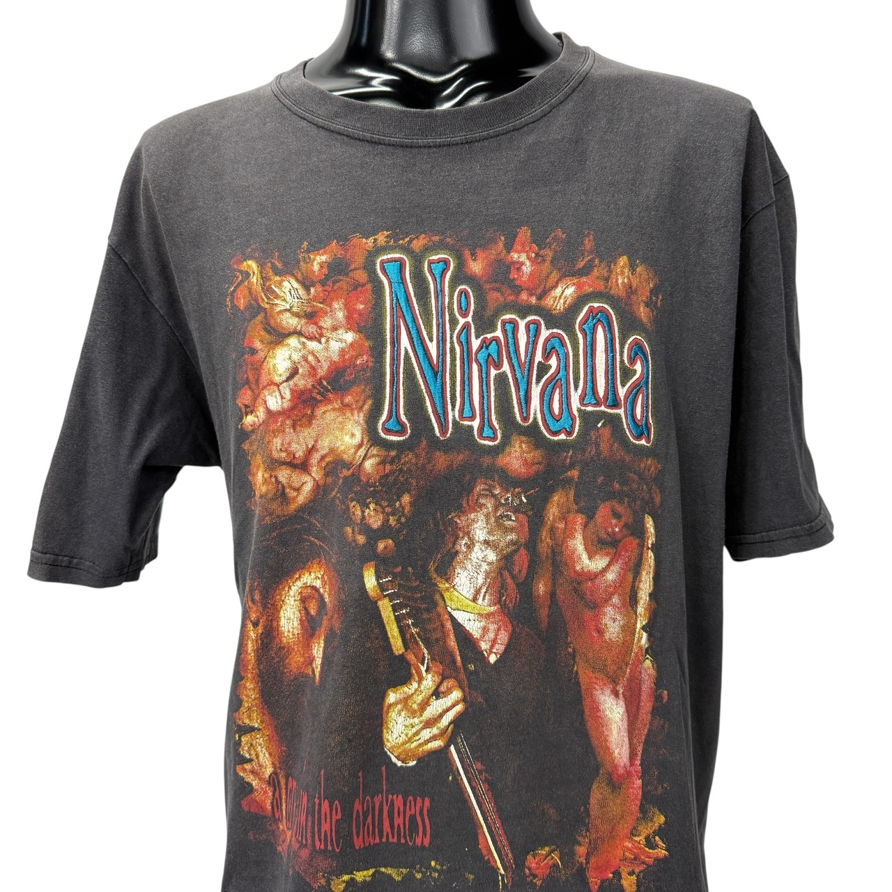 【NIRVANA】ニルヴァーナ カート・コバーン "A light in the darkness" 90's Vintage Tシャツ