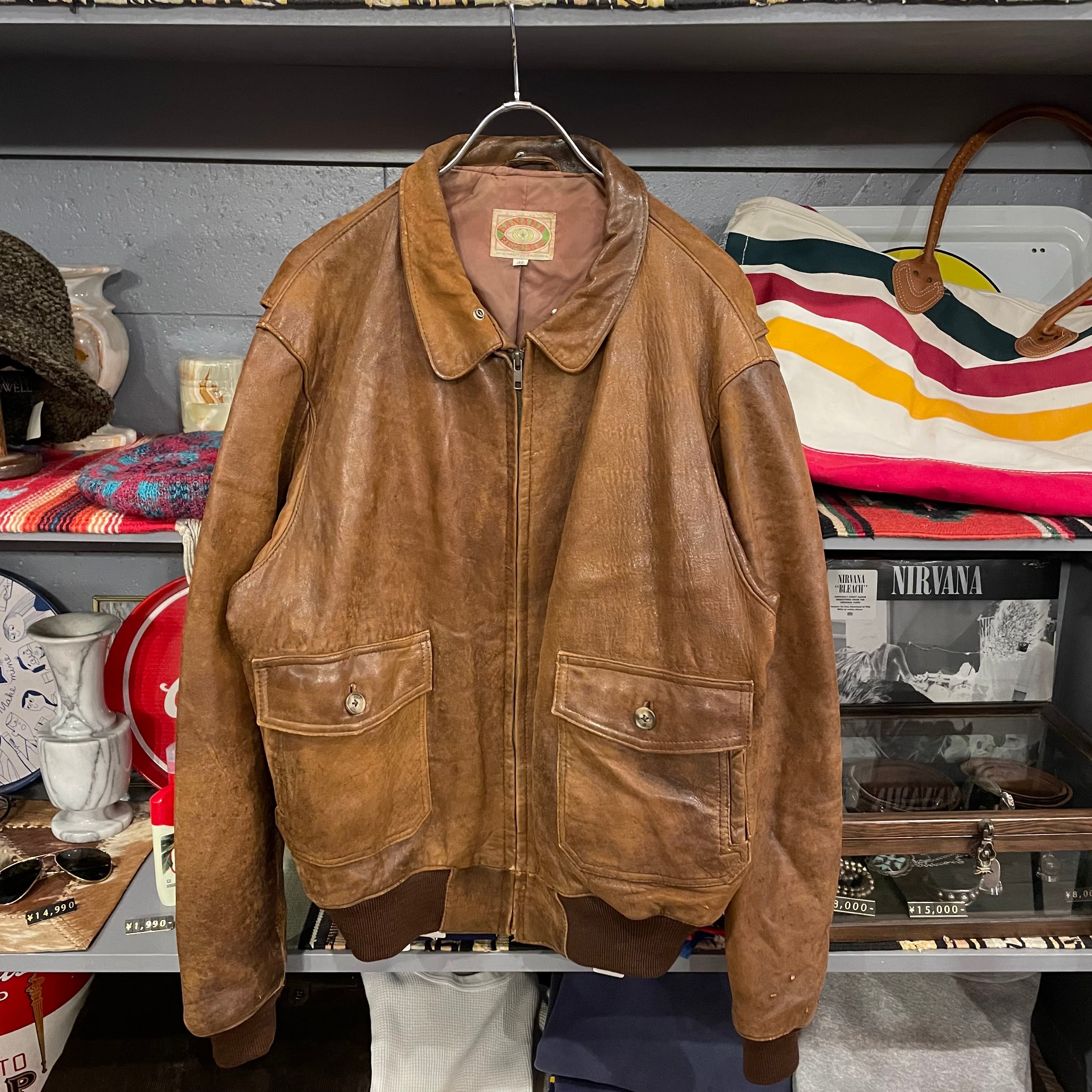 80s BANANA REPUBLIC Leather Jacket | VOSTOK powered by BASE