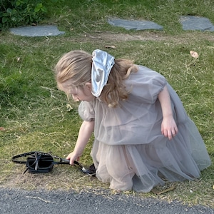 夏パフスリーブチュールワンピース