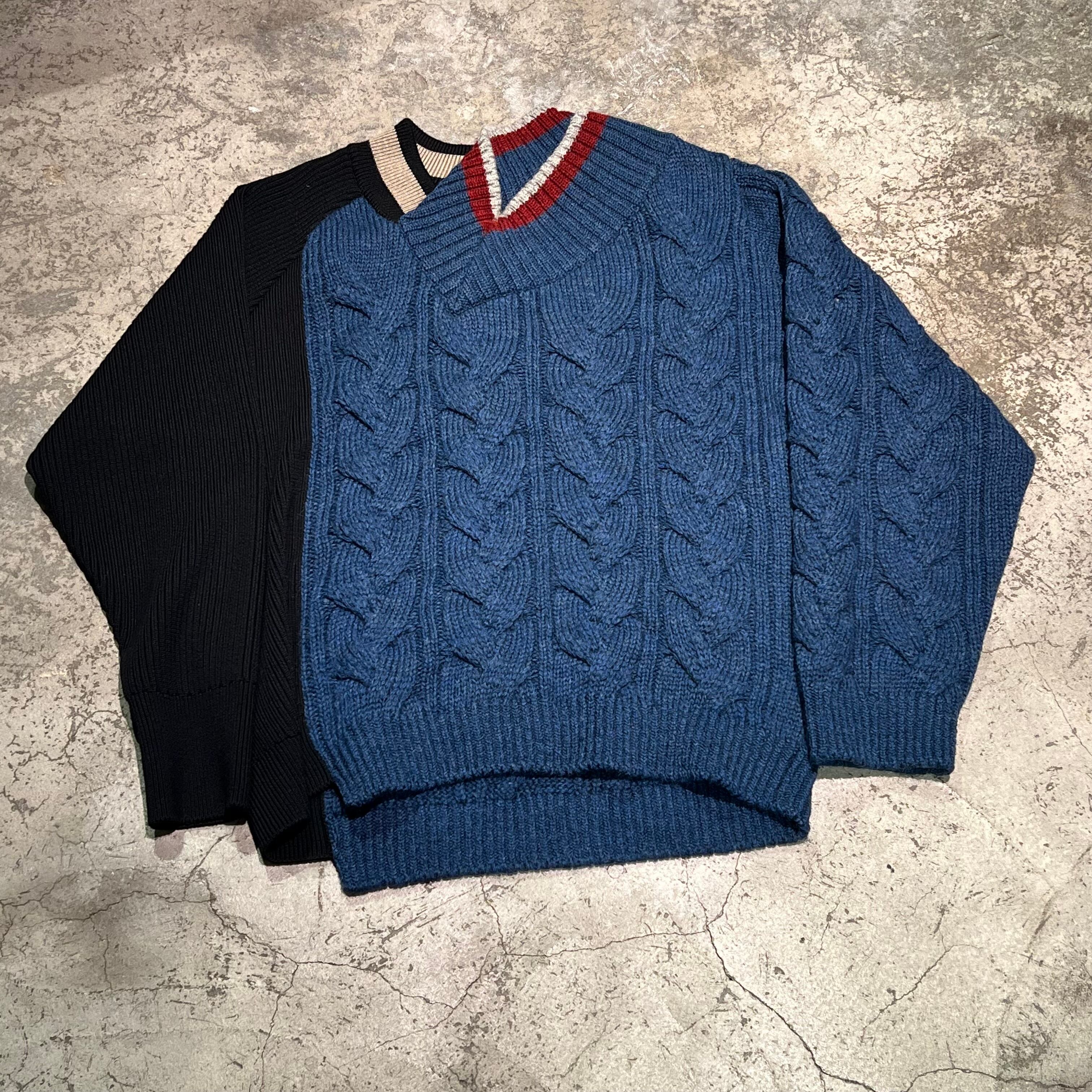 kolor カラー 衿ドッキング スウェット navy size3