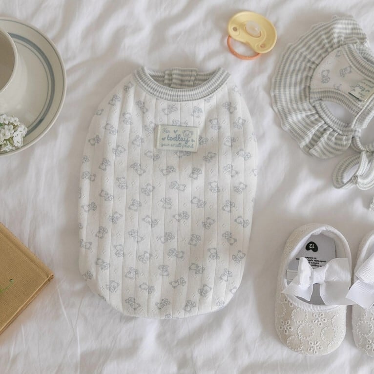 予約【todley】Petite Bear Sleeveless (White)