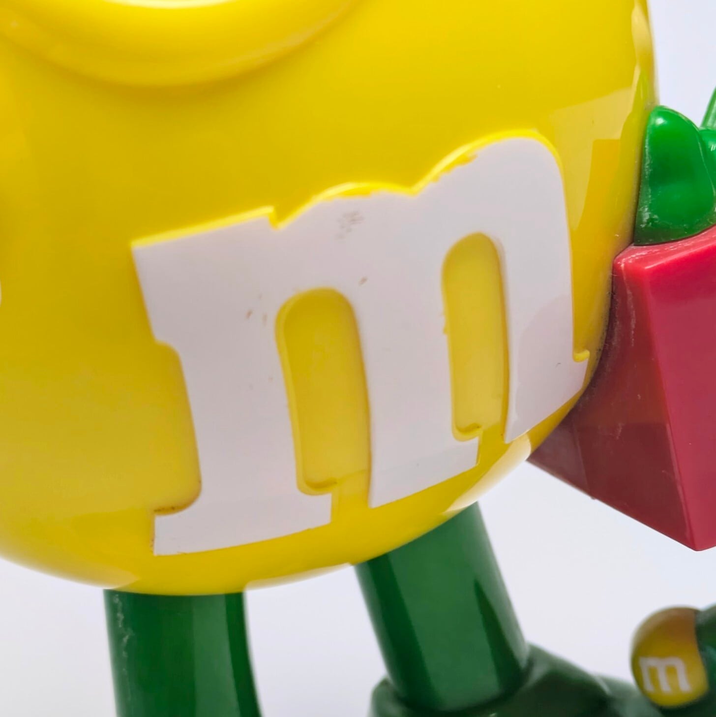 ☆ VINTAGE 90' JUNK ☆【 m&m's  ( エムアンドエムズ ) 】Christmas Santa's Lil' Elf・Yellow・Dispenser / クリスマス サンタズ リル エルフ・イエロー・ディスペンサー 〚アメリカン雑貨 アメトイ〛