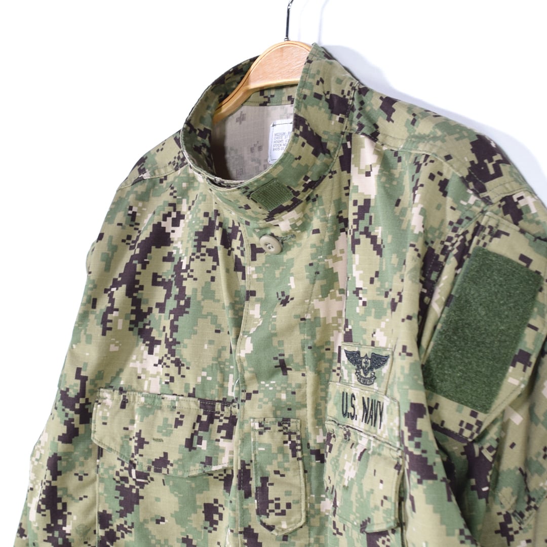 U.S.NAVY 米軍 NWU タイプ3 ジャケット 森林型 デジタルカモ リップス