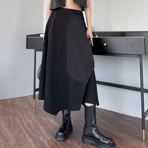 ハーフラップテクスチャーデザインスカート R0236