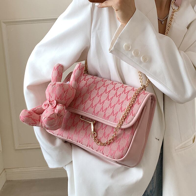 サマーチェーン 夏物 スクウェア メッセンジャーバッグ 手作りハンドバック72872170613