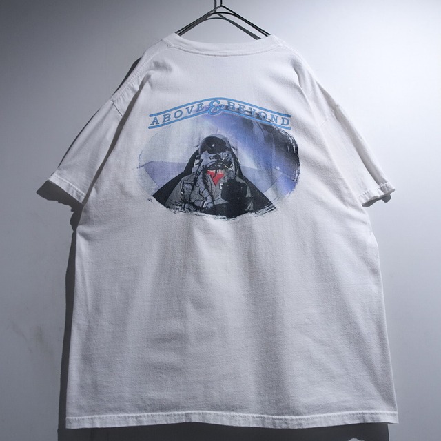 00s White Air Force Print Design T-Shirt