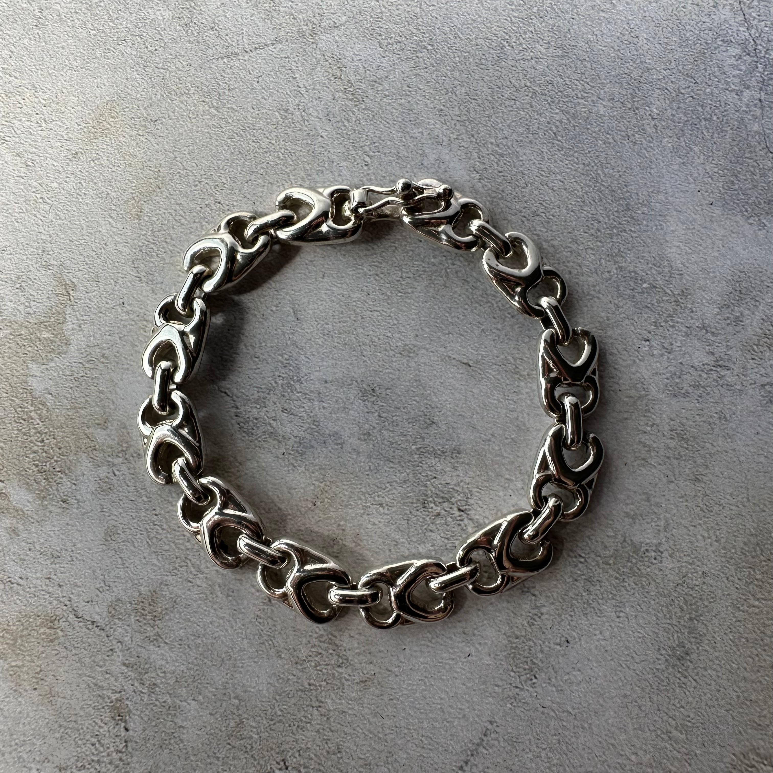 Vintage Modernist Chain Link Bracelet Silver925 Made in Mexico