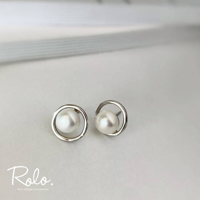 【衣装協力】淡水パールリングピアス シルバー925