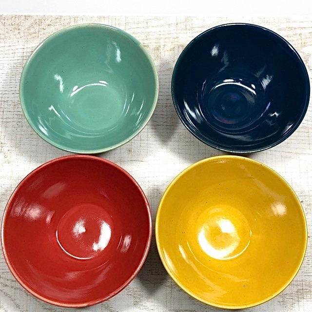 【波佐見焼】【藍染窯】【ステッチ】【くらわんか碗】 波佐見焼 お茶わん 飯碗 おしゃれ 大人　カラフル　かわいい