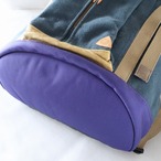 【Deadstock Item】バックパック / Top-flap Draw Backpack/ ネイビー × インディゴパープル・ボトム