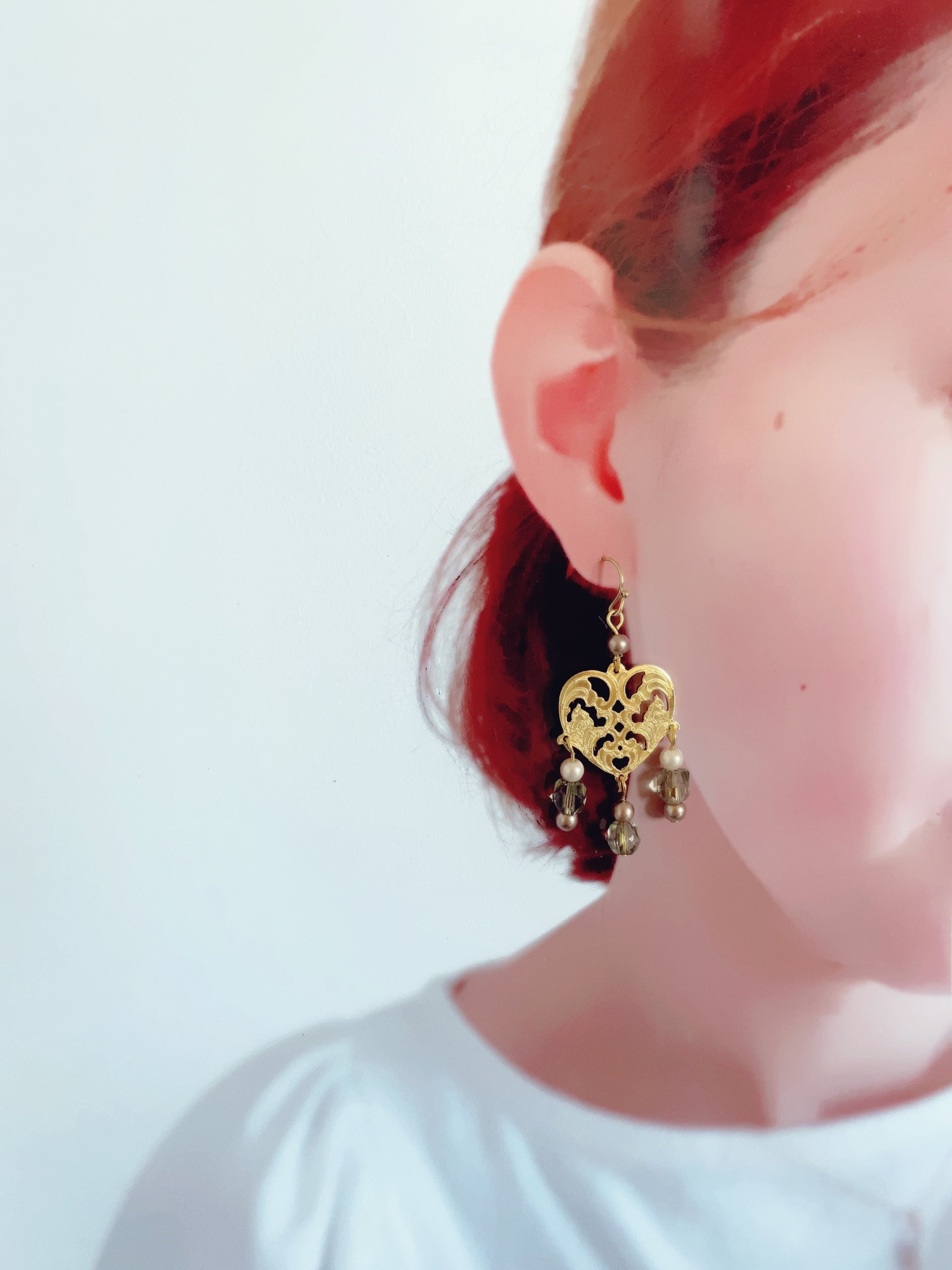 和ピアス アンティークビーズ✖️飾り金具 | 志月〜shizuki 和ピアス アンティークビーズ✖️飾り金具 | 志月〜shizuki