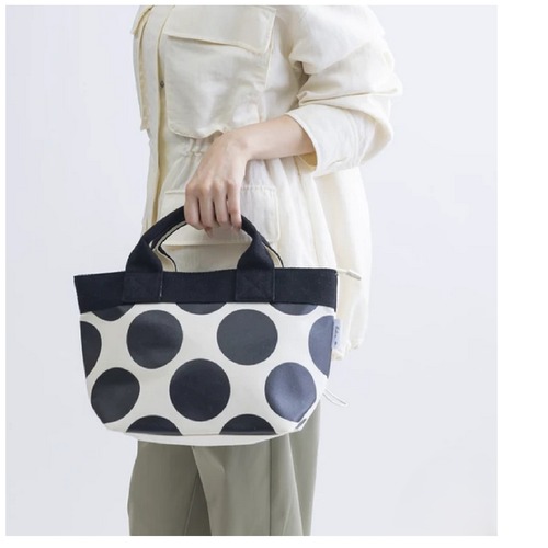 キャンバスラバーポケット付きミニトートバッグ/3タイプ