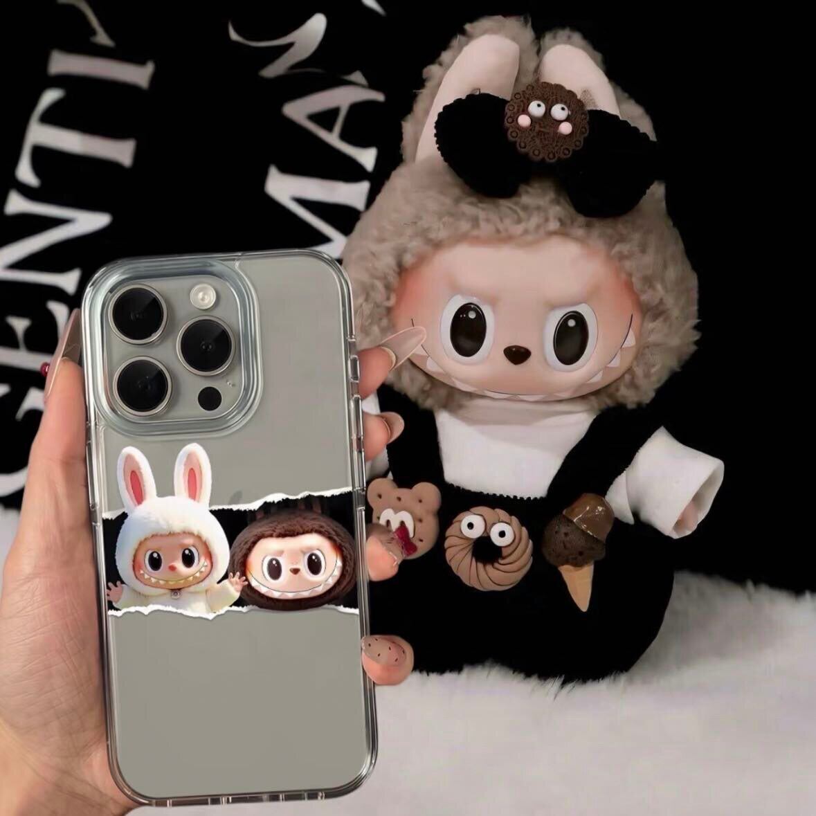 激安！特価品♡labubuラブブ のぞき込み が可愛すぎる✨ iPhoneケース