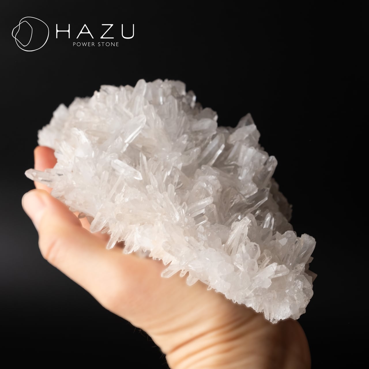 H / 水晶 原石 クリスタル 六角オベリスク ちかく 水晶クラスター 開運 