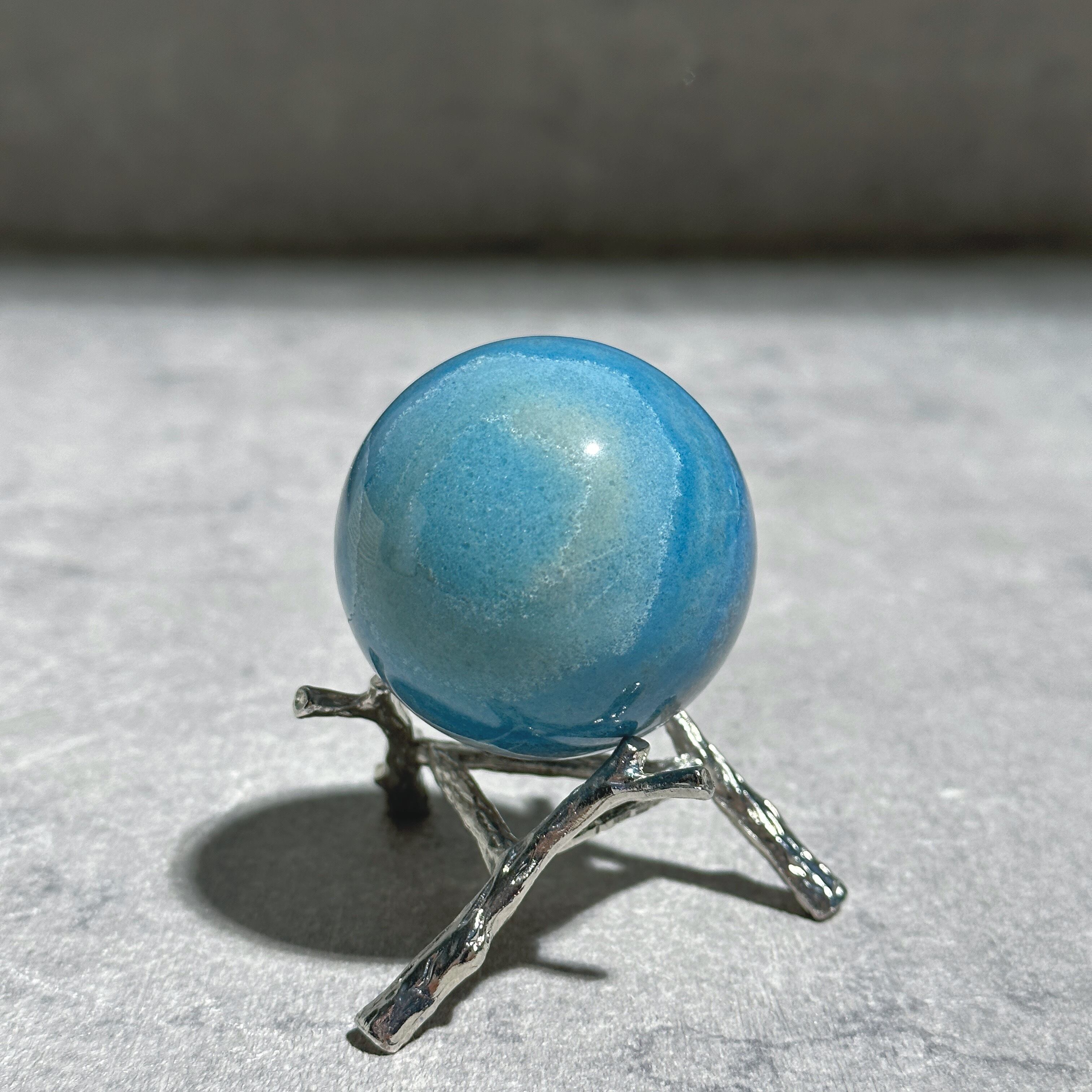 ラスト　高品質　トロレアイト　スフィア　天然石 トロレアイトインクォーツ（トロール石）スフィア（丸玉）52