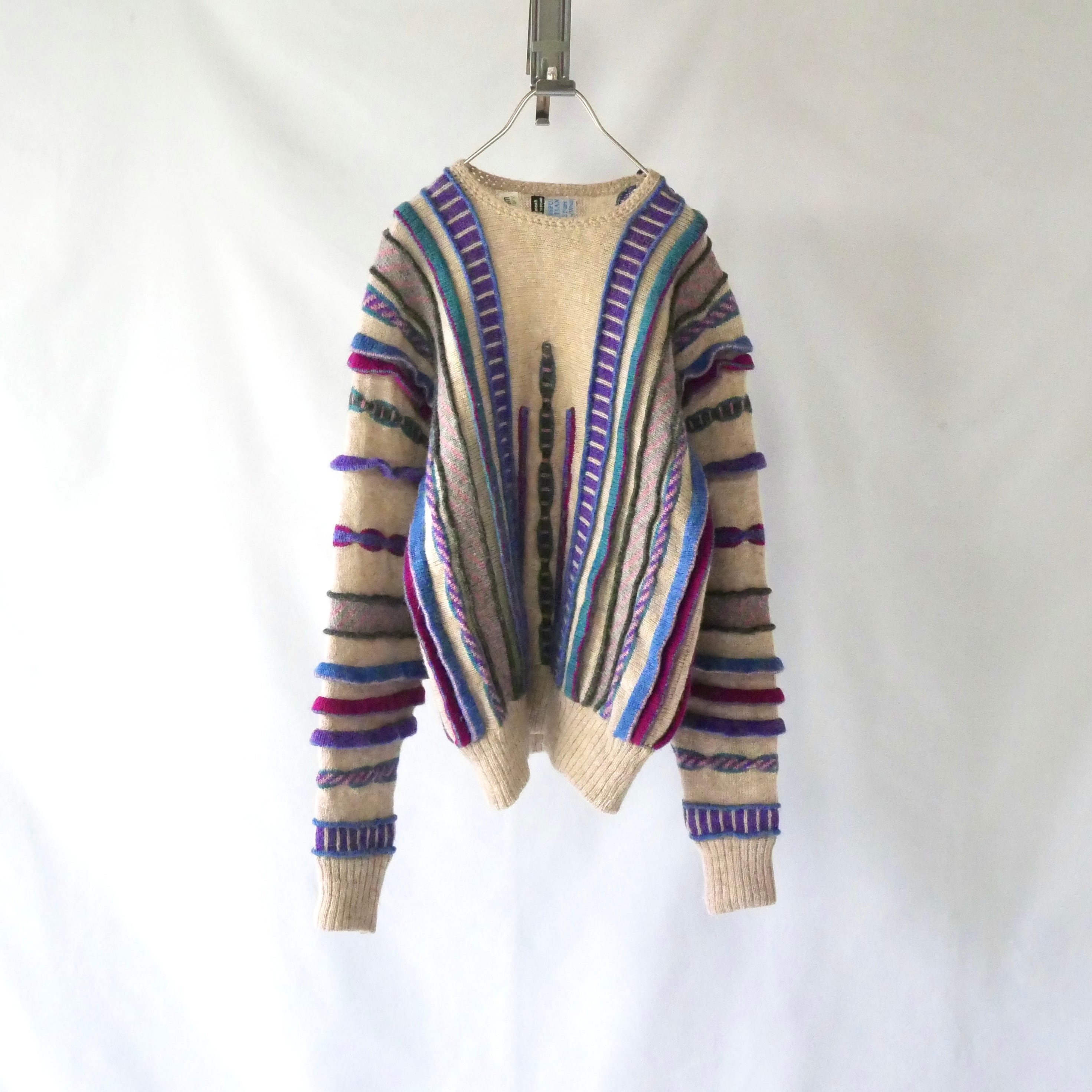 90s COOGI 3Dニットポロシャツ ヘンリーネック 90s COOGI 3Dニットポロシャツ ヘンリーネック Vintage 90s