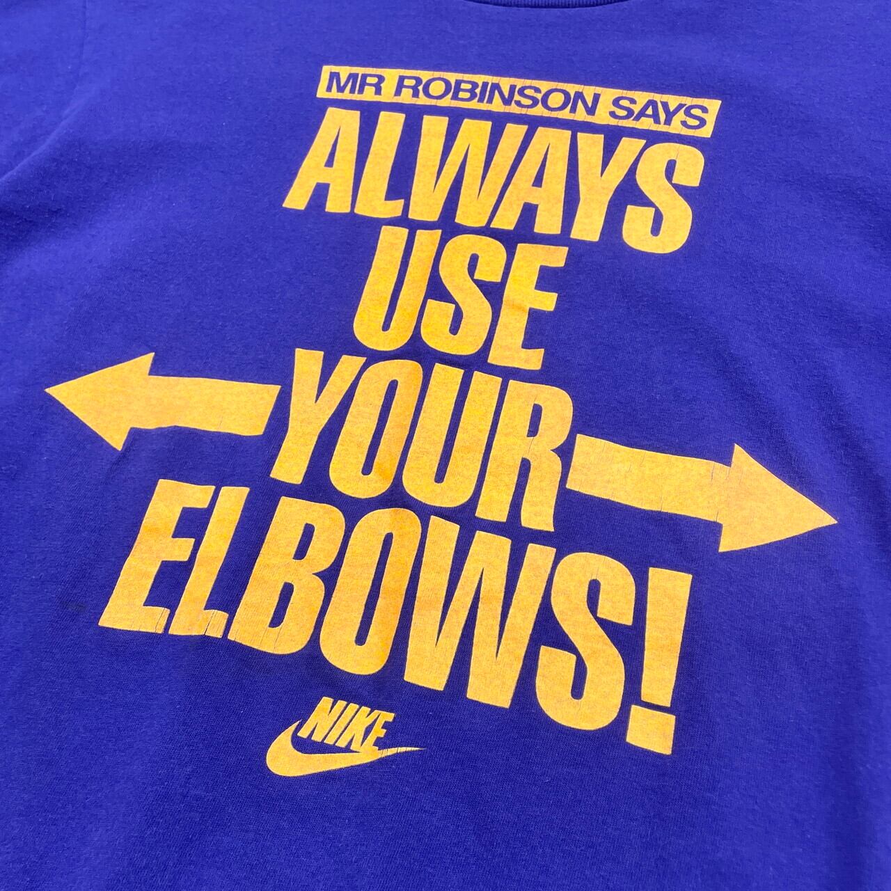 90年代 USA製 銀タグ NIKE ナイキ MR ROBINSON SAYS メッセージ