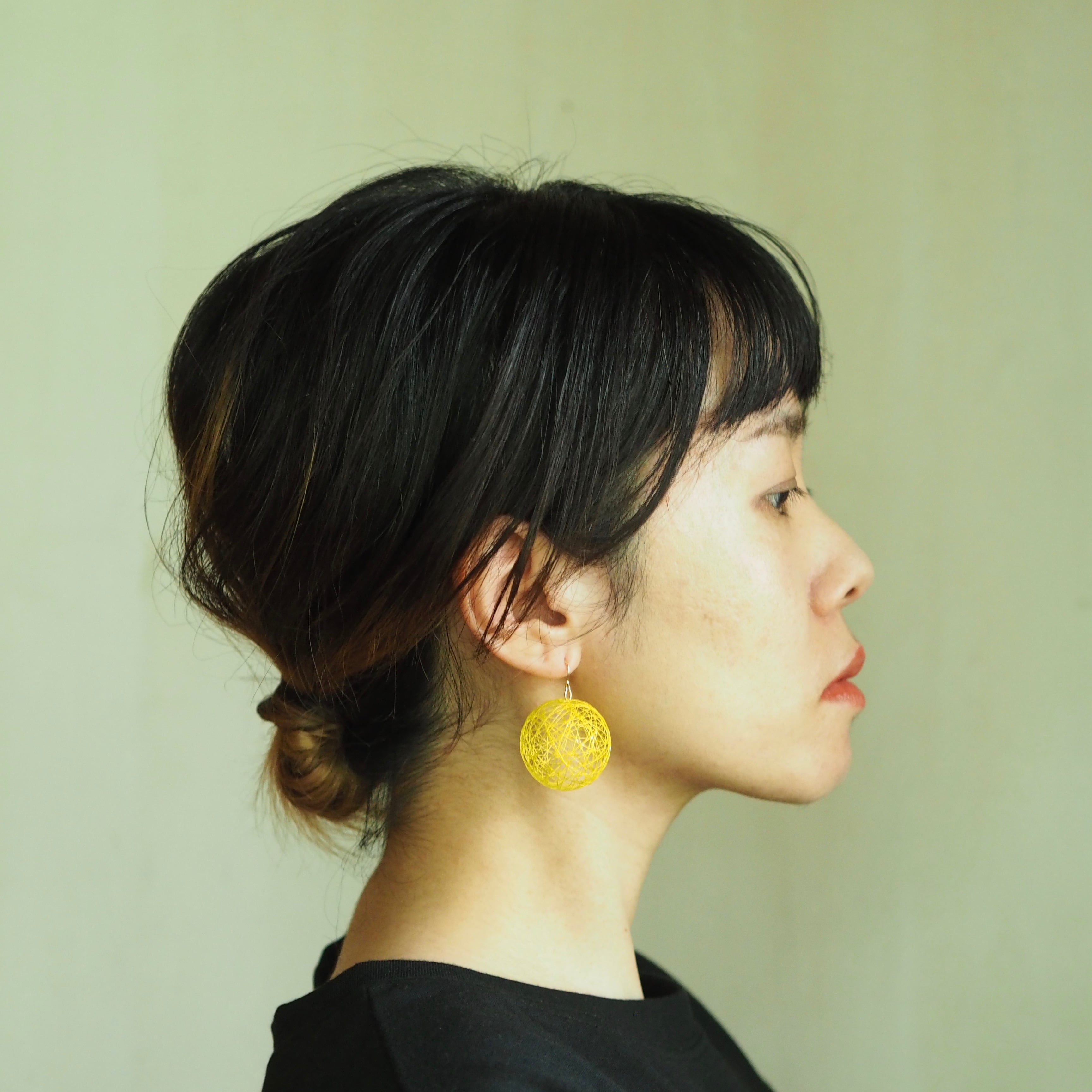 1粒ピアス - サマーイエロー〈夏限定〉（30mm／イヤリング可