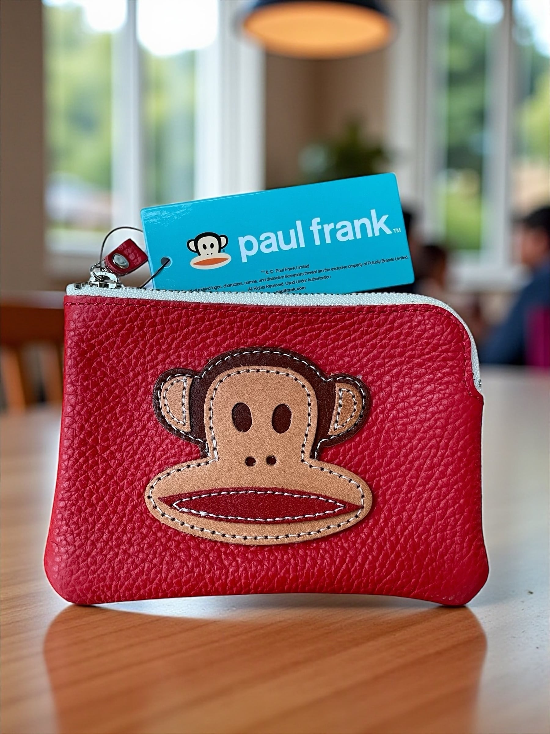 PAULFRANK お猿のジュリアス leather ポーチ 赤 | ステキ雑貨 PM SPACE