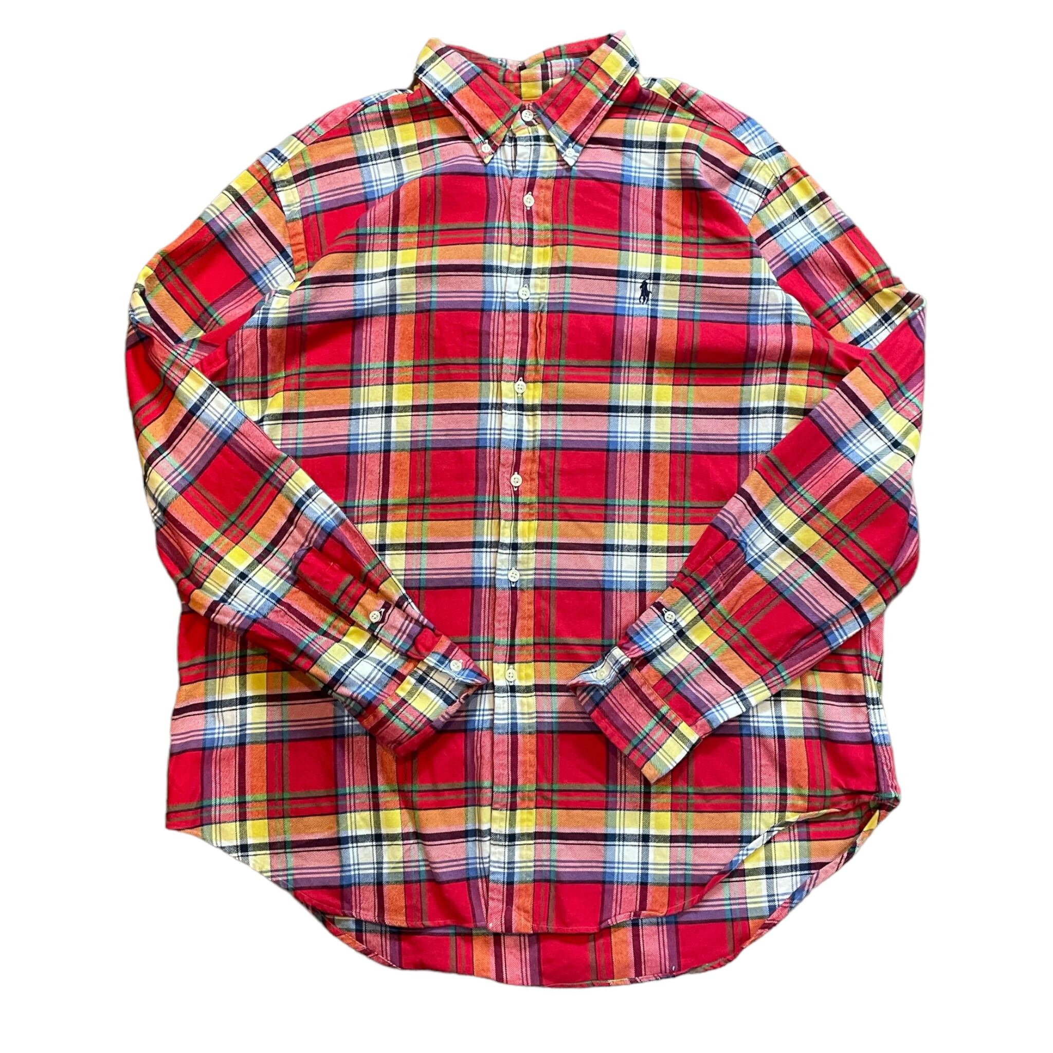 ポロラルフローレン ネルシャツ XL チェック No.682