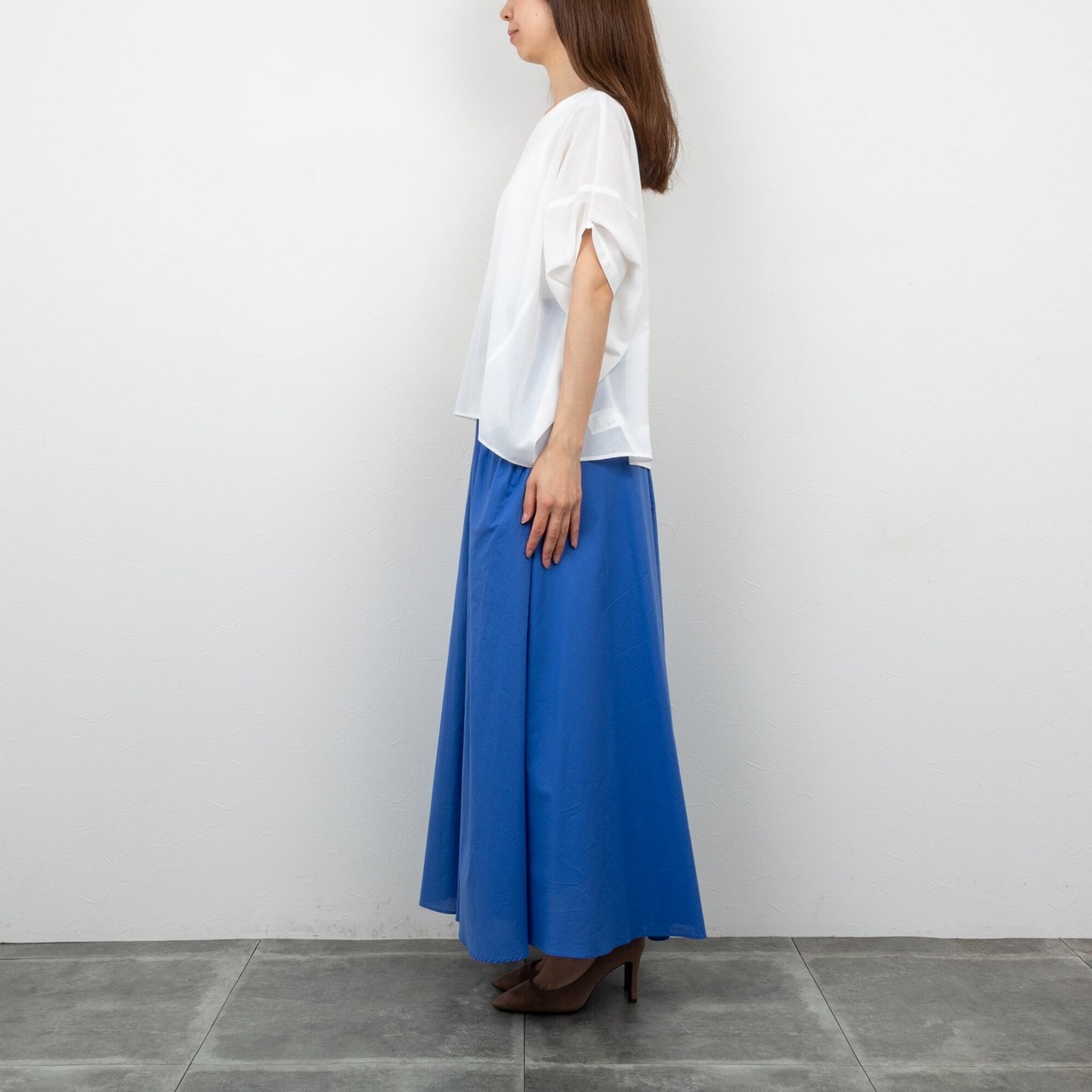 【QTUME／クチューム】シアーボイルバンザイスリーブTシャツブラウス（ブラック） - 11