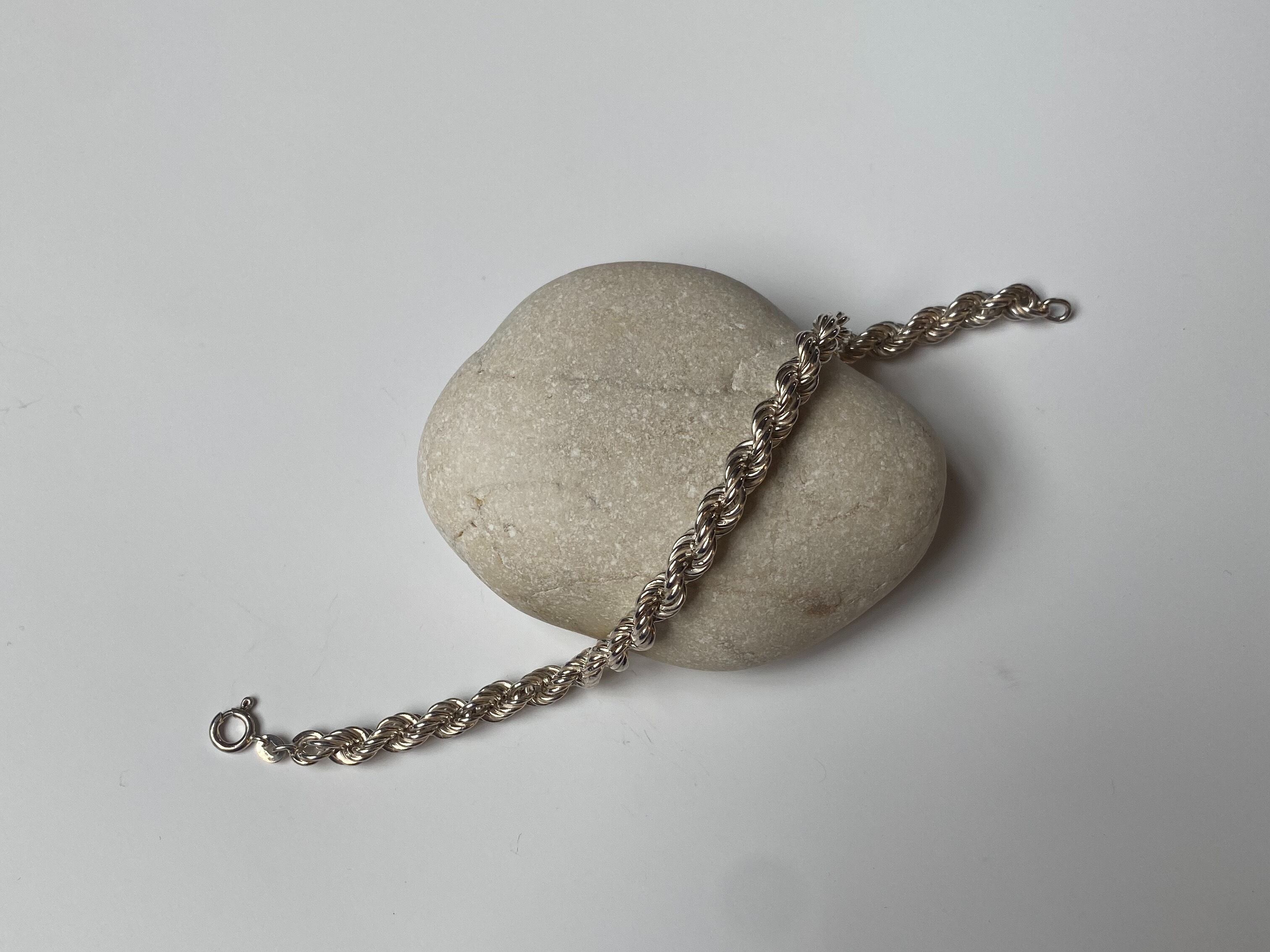 <vintage silver925>rope bracelet B