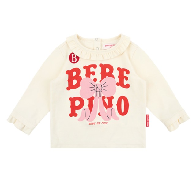 [BEBE DE PINO] Puff ribbon baby frill long sleeve tee 正規品 韓国ブランド 韓国ファッション 韓国代行 韓国通販 ベベドピノ bebedepino 日本 店舗 韓国 子供服