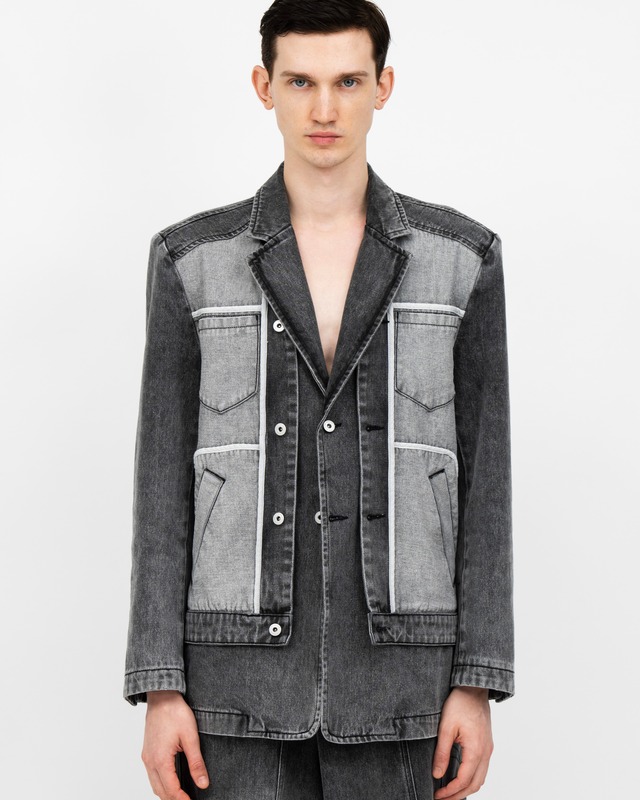 FENG CHEN WANG / INSIDE OUT PATCHED DENIM JACKET