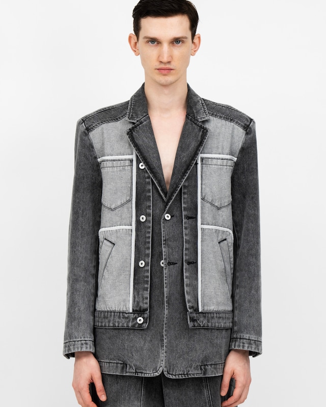 FENG CHEN WANG / INSIDE OUT PATCHED DENIM JACKET