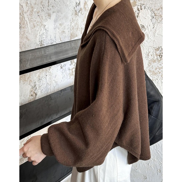 sailor collar V-neck knit m0191