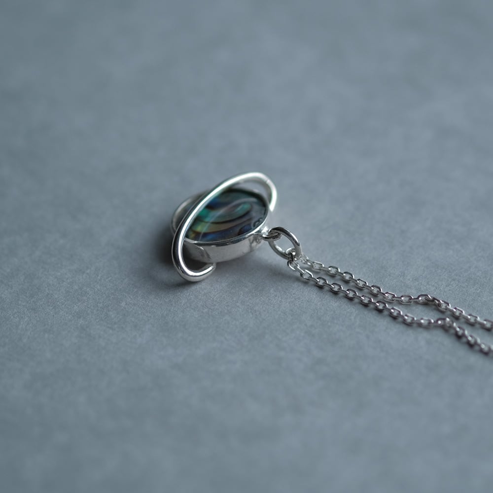 マザーオブパール 土星 ネックレス シルバー925 | クラウド