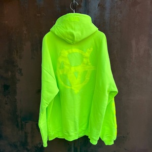 VETEMENTSDOUBLE ANARCHY LOGO HOODIENEON YELLOW