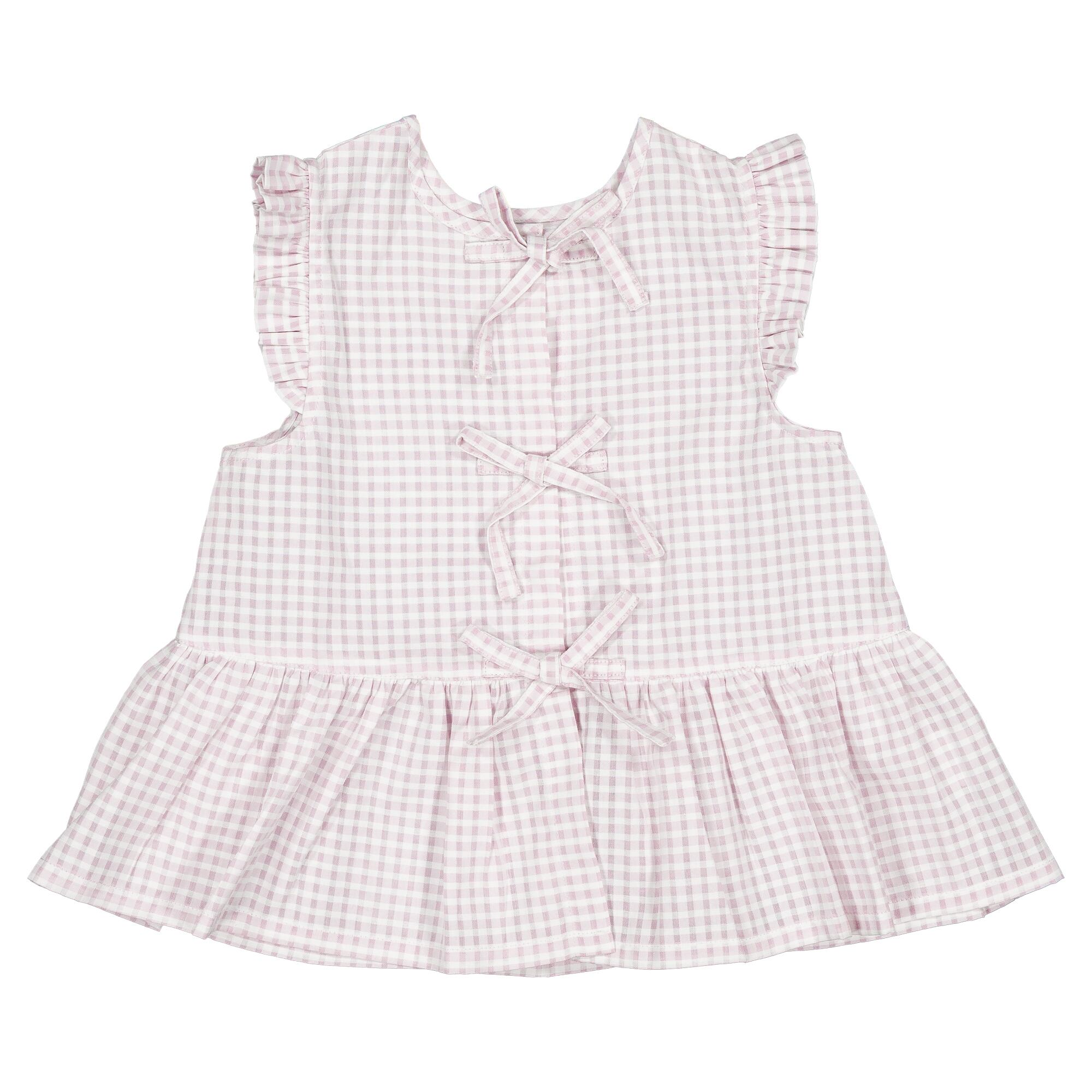 【予約・特典あり】Maison Marelle / Blouse VOSGES- gingham pink / 12M~5Y
