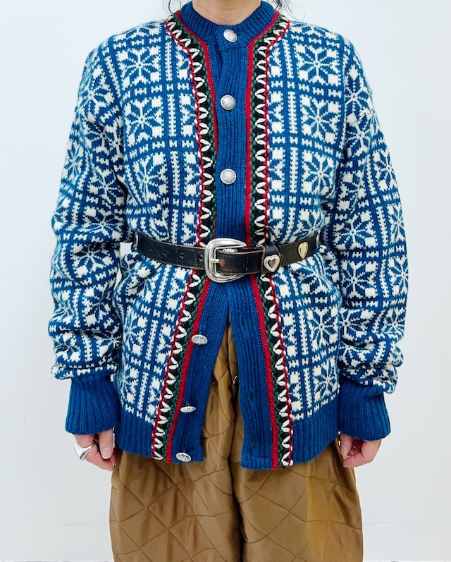 80s Nordic wool cardigan