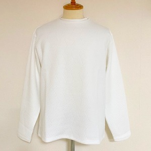 Jacquard Waffle Roll Neck Cut & Sewn　Off White