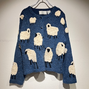 used design knit cardigan