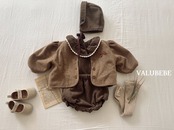 ベルベベ / valubebe / リボンパフウールジャケット / 韓国子供服 / ベビー|キッズ / 26winter〖取寄〗*6M~S*
