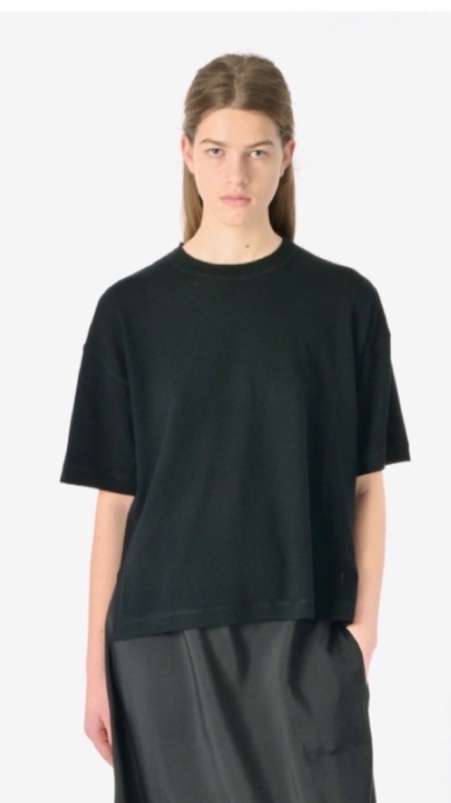 SOFIE D'HOORE -MARTA- c-neck short sleeves :STEEL MELANGE,