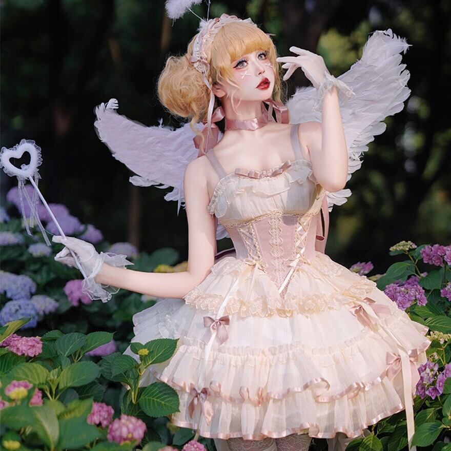 プリンセスドレス ジャンパースカート ふんわり バレエドレス イベント コンカフェ衣装