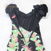 フラダンス 衣装 ワンピース ドレス ブラック系 マーメイドライン エムエムジェイ 日本製 ハワイアンプリント アロハ フラ ダンス MermaidLine MMJ レッスン 練習 ベロア グリーン系 レッド系 黒 緑 赤 フラワープリント 花柄 植物柄 華やか 高級感 上品 おしゃれ リゾート ダンス衣装 エレガント ステージ用 フェスティバル