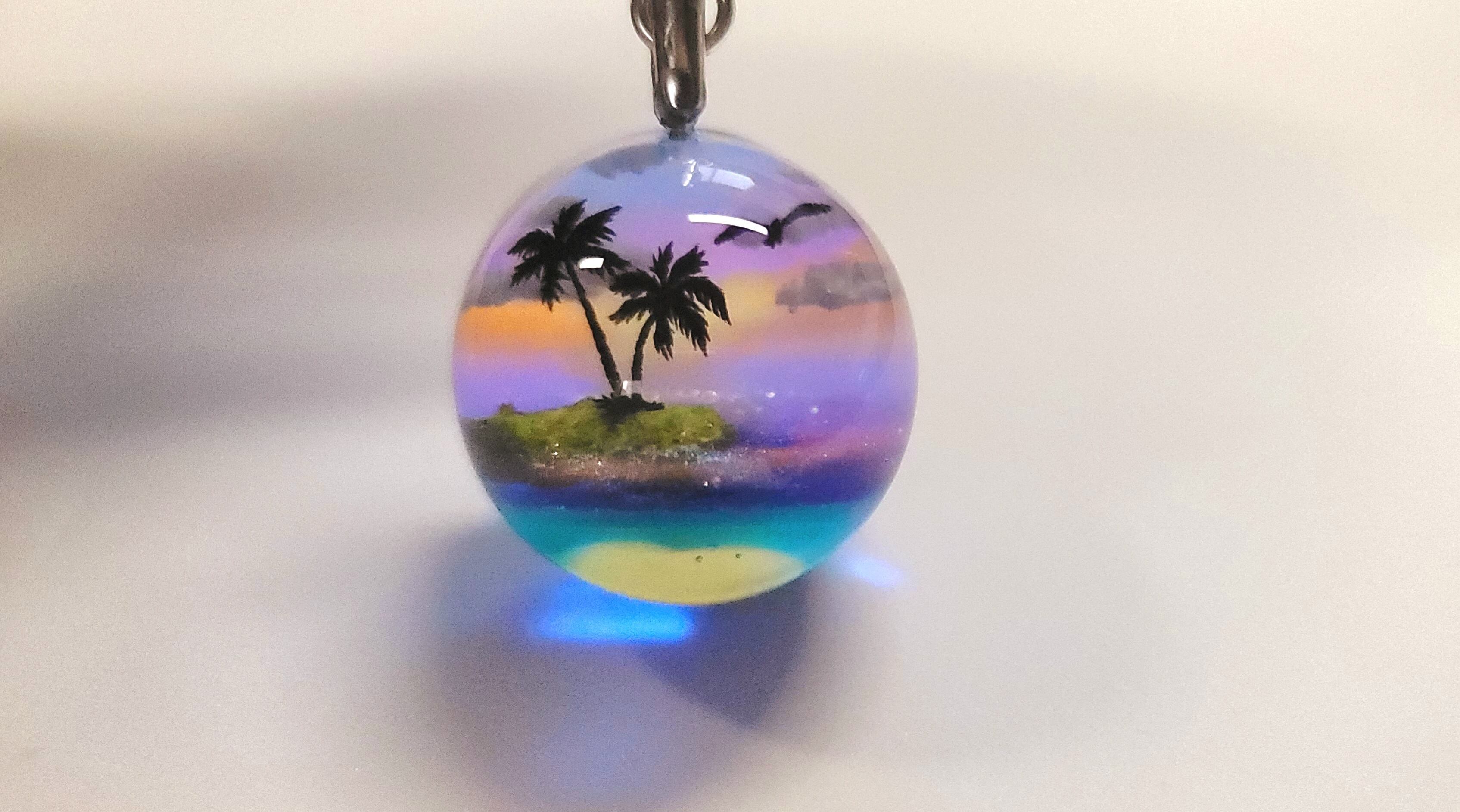 ♥️3Dレジン 南国の幻想的な夕焼けグラデーション ♥️ | 絶景レジン 