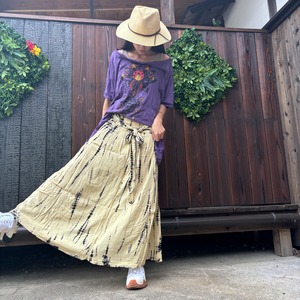 ナチュラル染めタイダイ2wayスカート