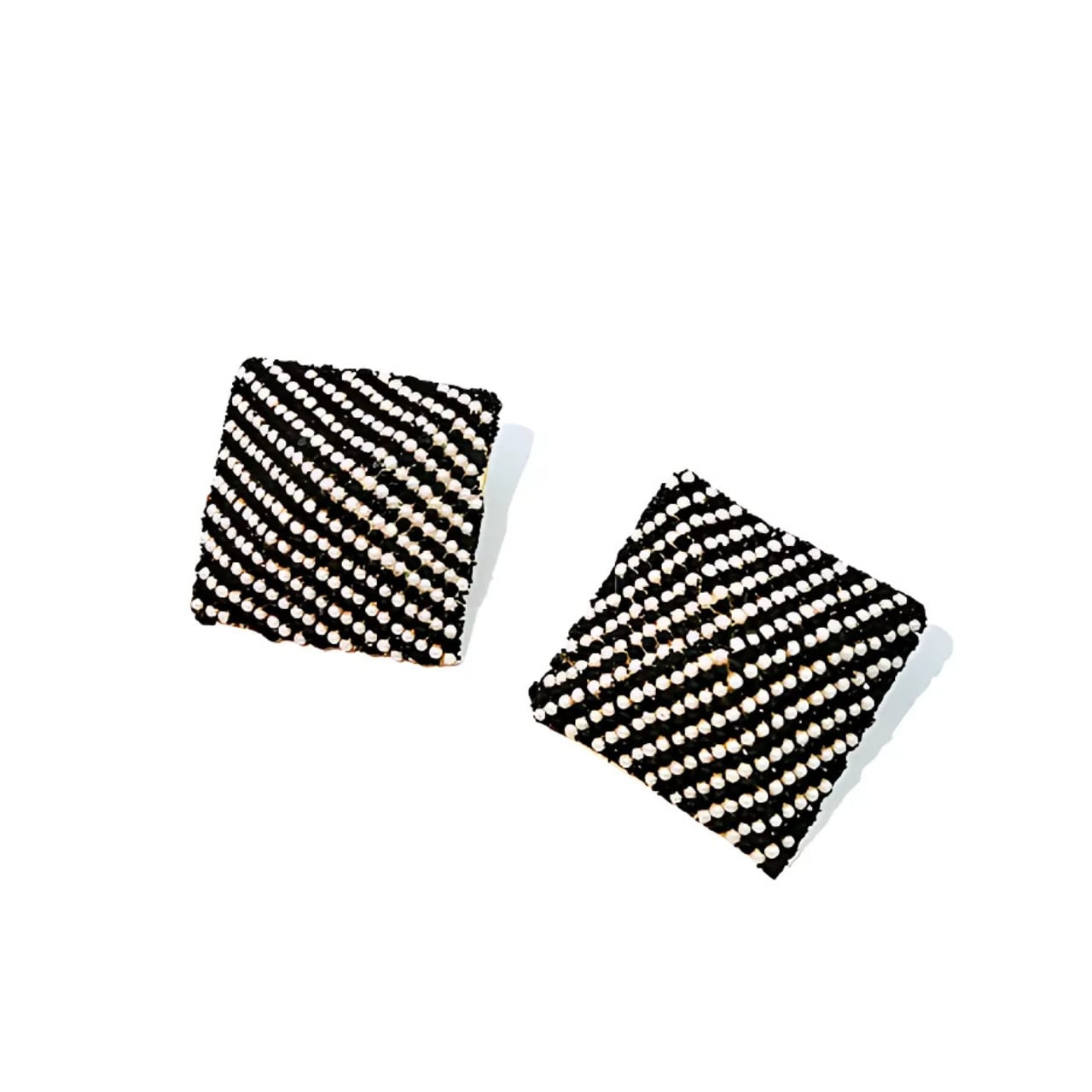 Square-Rhinestone Pierce F0152